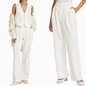 Favorite Daughter White Straight Leg Pants